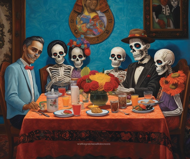 Una reunión familiar para el Día de los Muertos