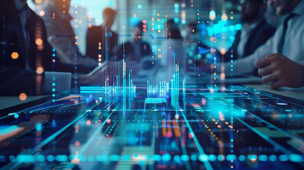 Reunión de negocios impulsada por los datos