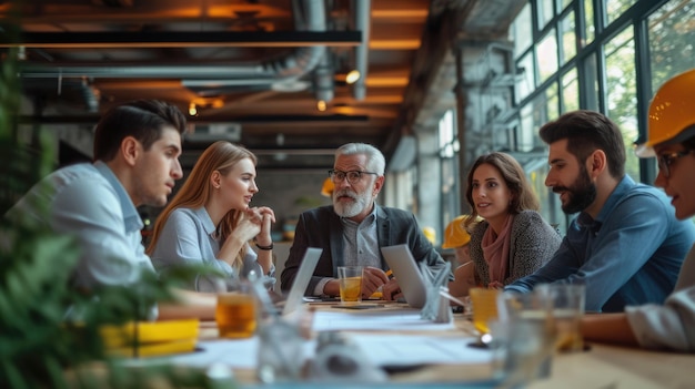 Reunión del personal de negocios