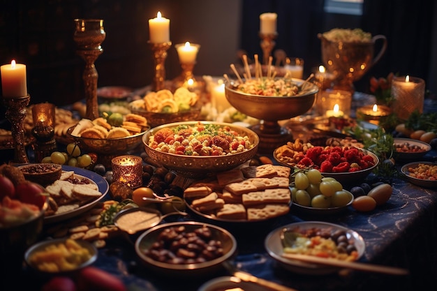 Reunirse alrededor de la mesa de Iftar