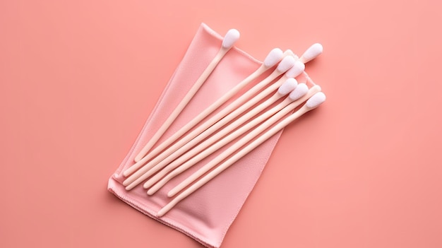 Reusable_silicone_swab_on_pink_background con tecnología de IA generativa