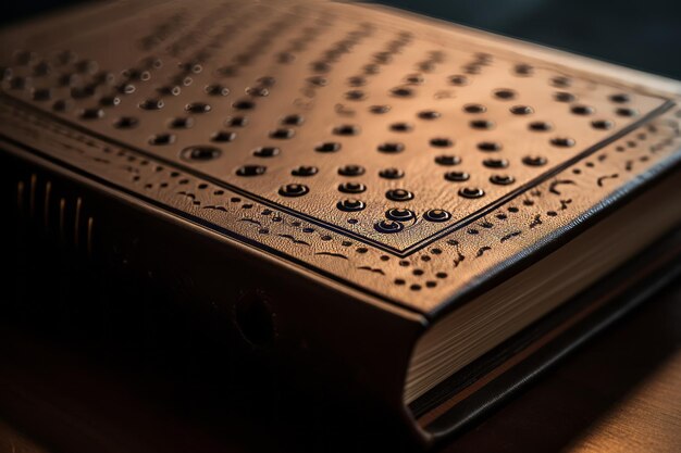 Foto se revela el lenguaje táctil explorando las complejidades de un libro en braille