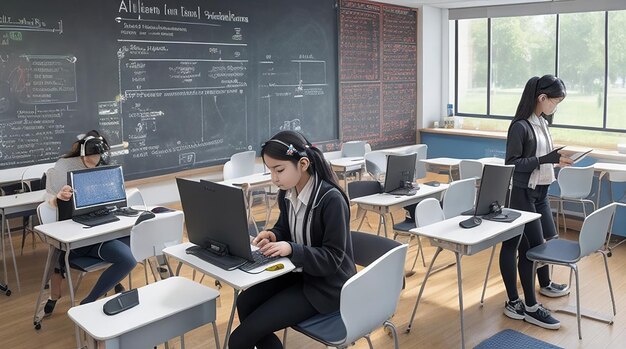 Revelando o espaço de aprendizagem com tecnologia de sala de aula do futuro