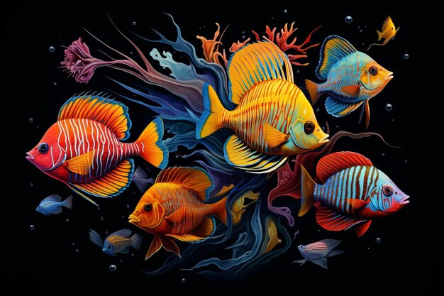 Revelando o mundo exótico dos peixes Uma aventura em 32 dimensões