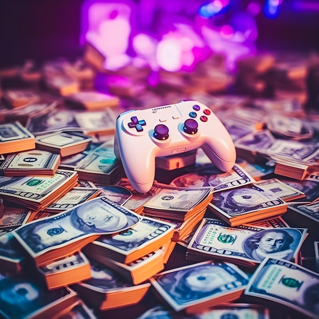 Foto revelando o tamanho da indústria de videogames gamepads e sucesso financeiro
