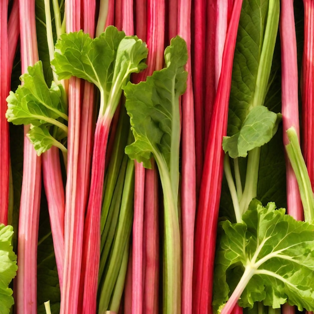 Foto reveria radiante de ruibarbo uma sinfonia de cores e sabores