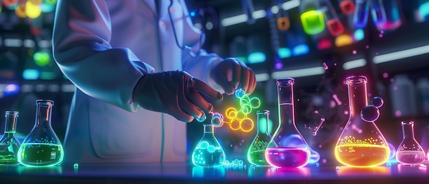 Revestimento de laboratório para produtos químicos fluorescentes