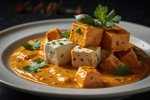 Foto el revestimiento contemporáneo de shahi paneer