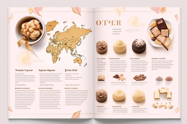 La revista de recetas de sabores modernos se ha extendido a las plantillas de libros de cocina