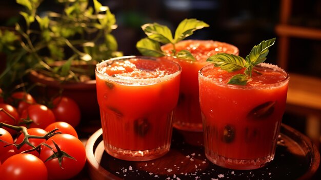 Foto revitalice su fiesta con tomates de cóctel saludables