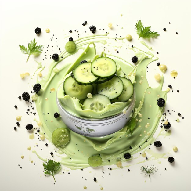 Revitalizar con la naturaleza Cosméticos orgánicos y pepino