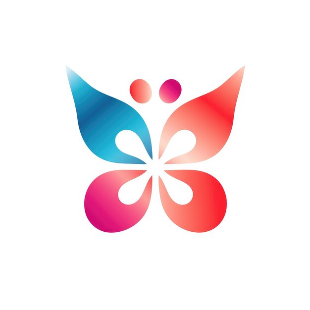 Reviving Nostalgia Um design de logotipo modernista dos anos 60 para borboletas e chiclete