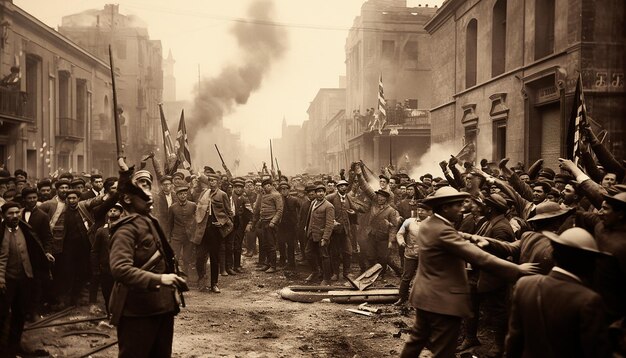 Foto revolución mexicana en 1910 fotografía editorial en blanco y negro