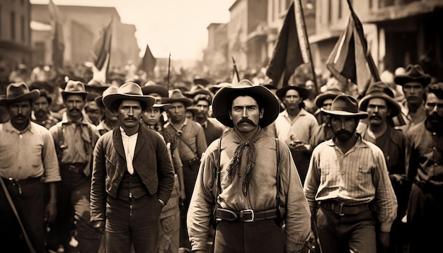 Foto revolución mexicana en 1910 fotografía editorial en blanco y negro
