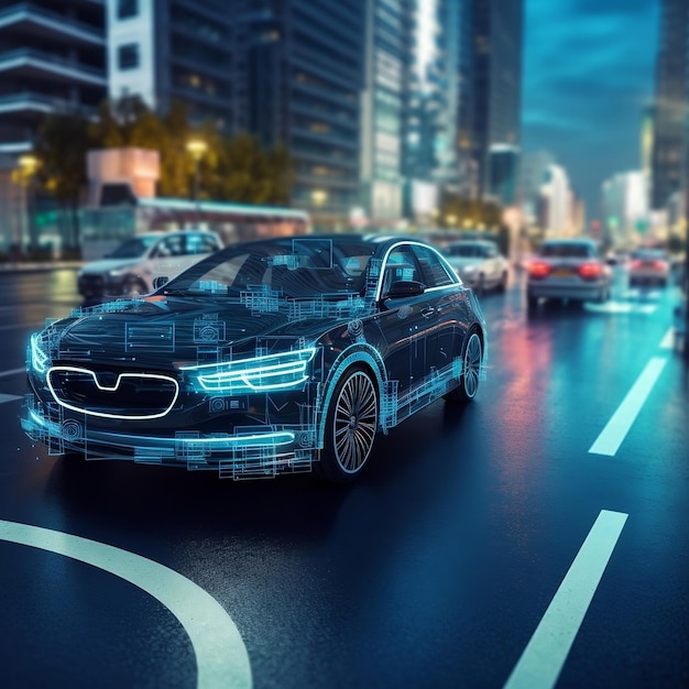 Revolucionária Tecnologia Automóvel Moderna Sistema Inteligente Aproveitando a IA