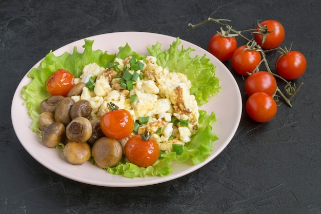 Revuelto de champiñones y cereza