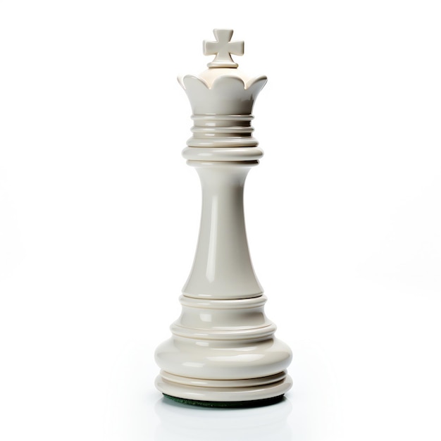 Rey de ajedrez aislado sobre un fondo blanco.