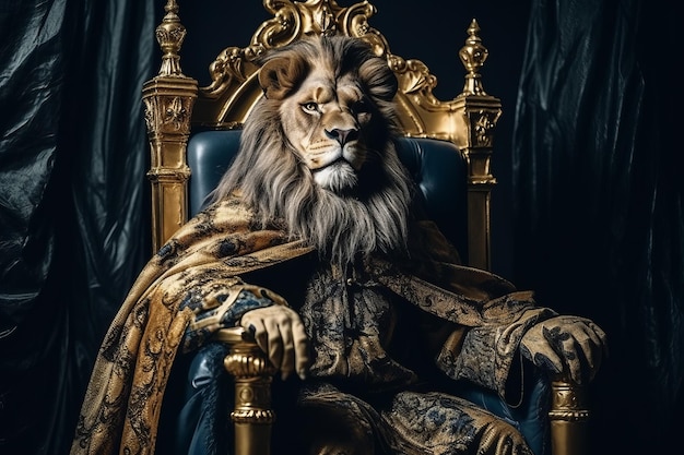 Foto el rey león, su majestad real.