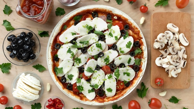 Rezept für die Zubereitung köstlicher italienischer Pizza