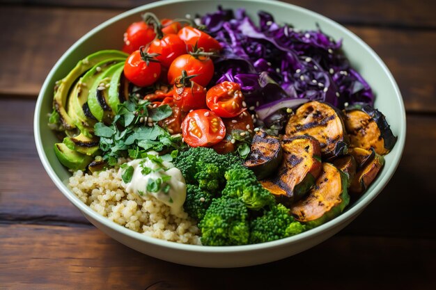 Rezept für ein Veggie-Power-Bowl-Abendessen