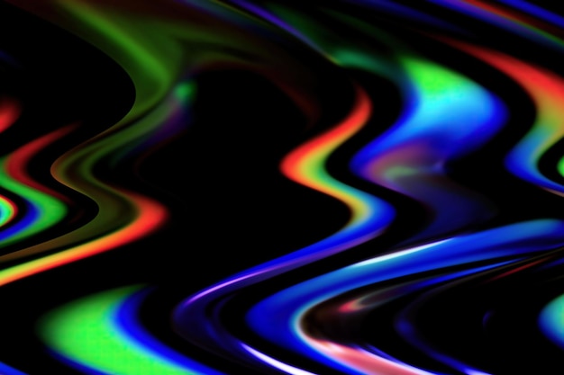 RGB-Kristallprisma-Lichtstreuung auf schwarzem Hintergrund
