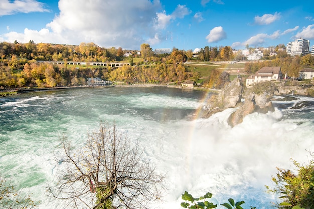 Rheinfall im Herbst, der größte Wasserfall Europas