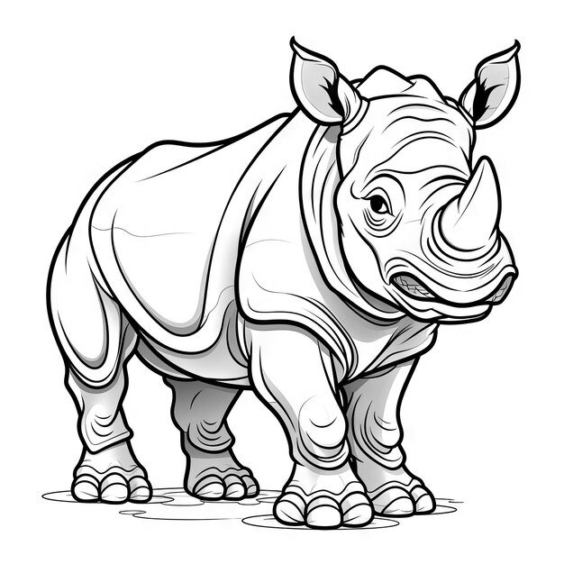 Foto rhinoceros malseite rhino-illustration