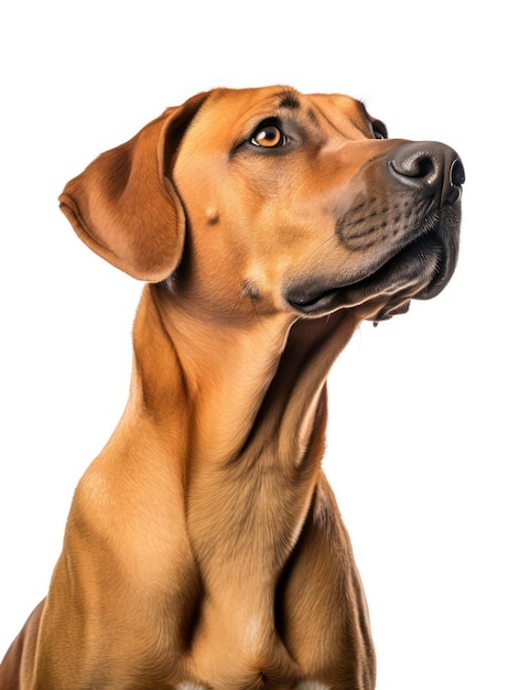 Foto rhodesian ridgeback dog studio-aufnahme isoliert auf klarem hintergrund generative ki