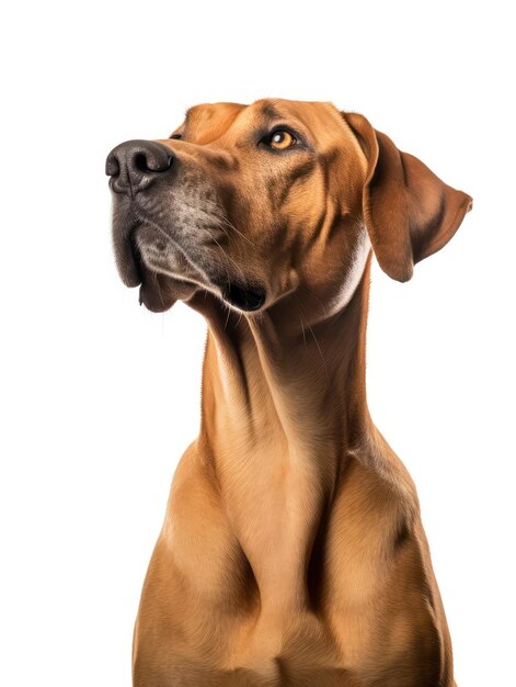 Foto rhodesian ridgeback dog studio shot isolado en un fondo claro inteligencia artificial generativa