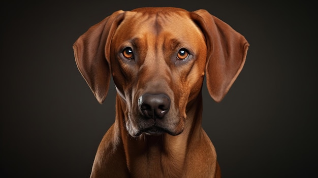 Rhodesian Ridgeback em Estúdio Elegante