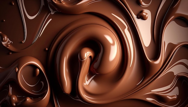 Foto rich chocolate textures ai generative