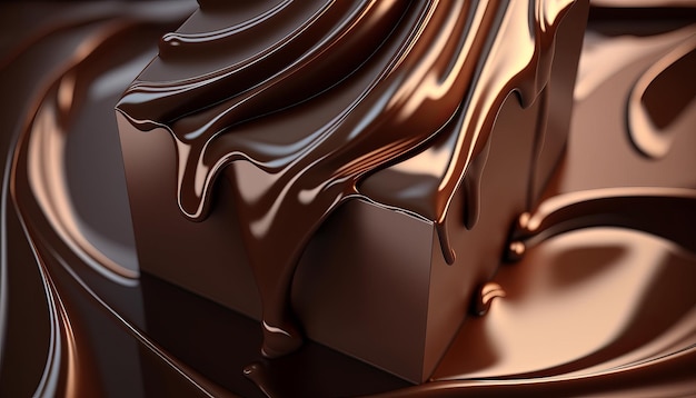 Rich Chocolate Textures AI Generative