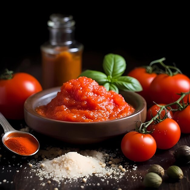 Rich Tomato Indulgence Pasta de tomate y salsa de tomate Pure Tomato Perfection