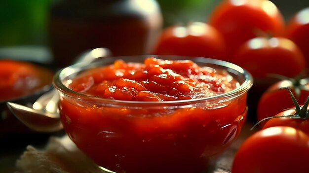 Rich Tomato Indulgence Pasta de tomate y salsa de tomate Pure Tomato Perfection