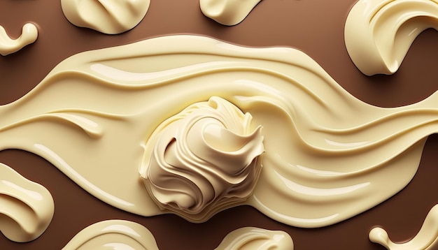 Rich White Chocolate Textures AI Generative