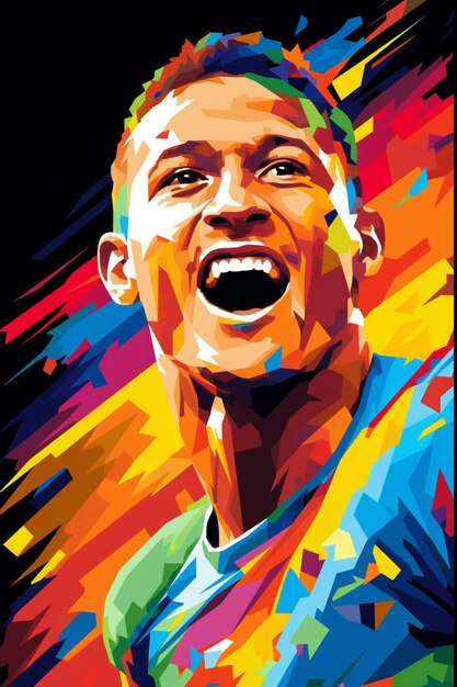 richarlison no estilo de Wpap Generative AI