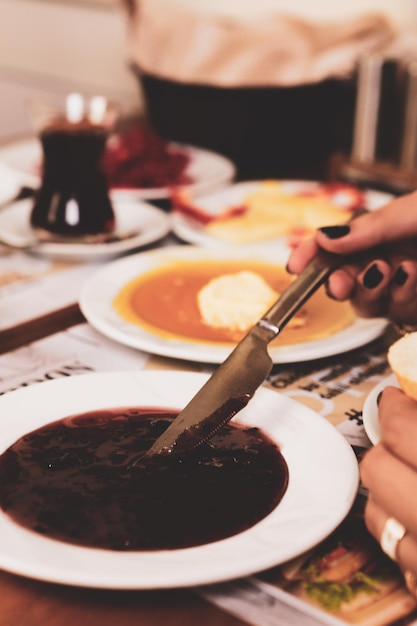 Rico y delicioso desayuno turco