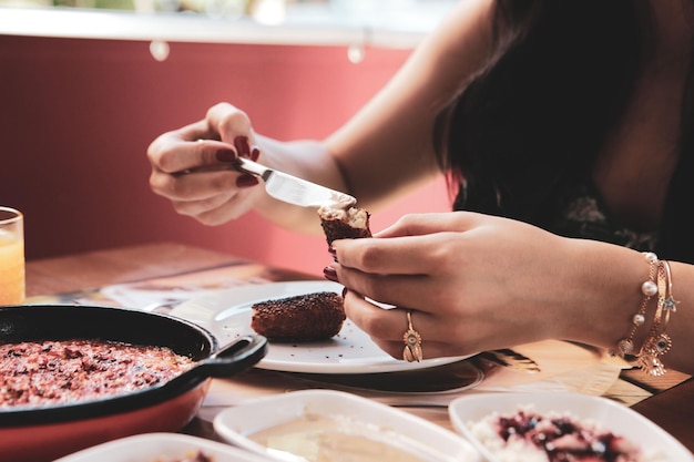 Foto rico y delicioso desayuno turco