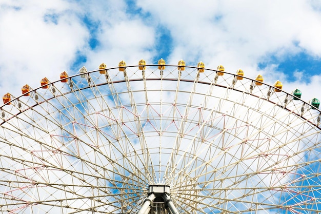 Riesenrad auf blauem Himmelshintergrund