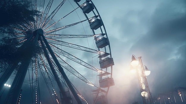 Riesenrad bei Nacht