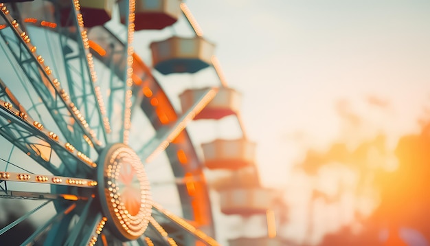 Riesenrad im abendlichen Konzept des Karnevals