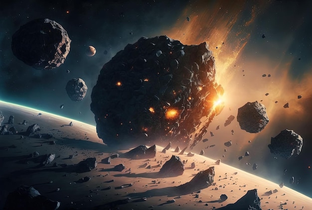Riesige Asteroiden sind bereit zu kollidieren