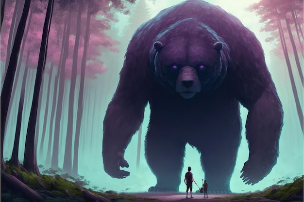 Riesige Bären-Fantasy-Illustration