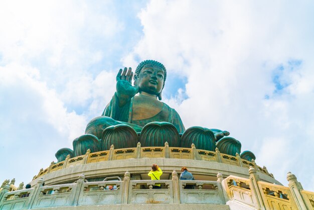 Riesige Buddha-Statue bei Ngong Ping, Hong Kong