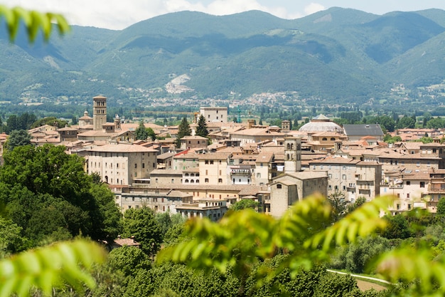 Rieti Stadt, in Latium, Italien. Stadtbild, Ansicht von oben