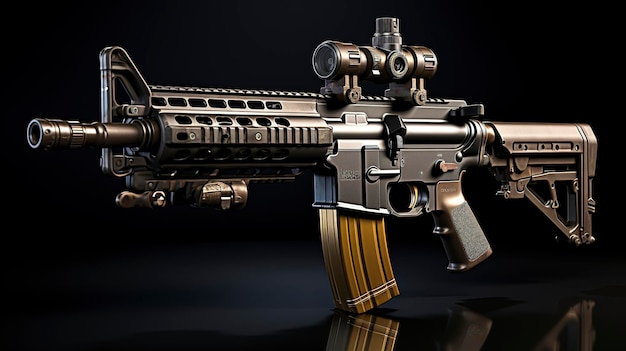 Rifle de asalto con arma de fuego y municiones Arma militar
