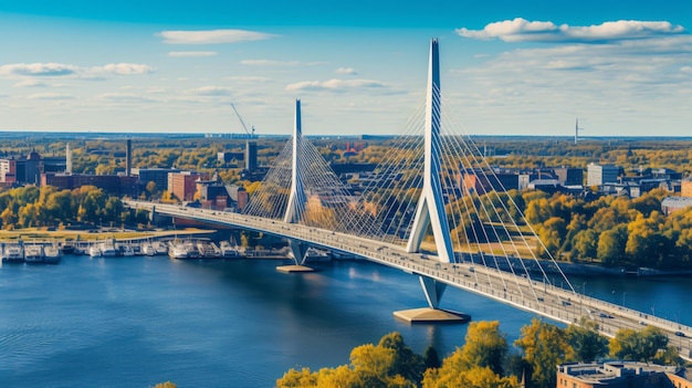 Foto riga, letónia 20 de agosto de 2023 vista aérea