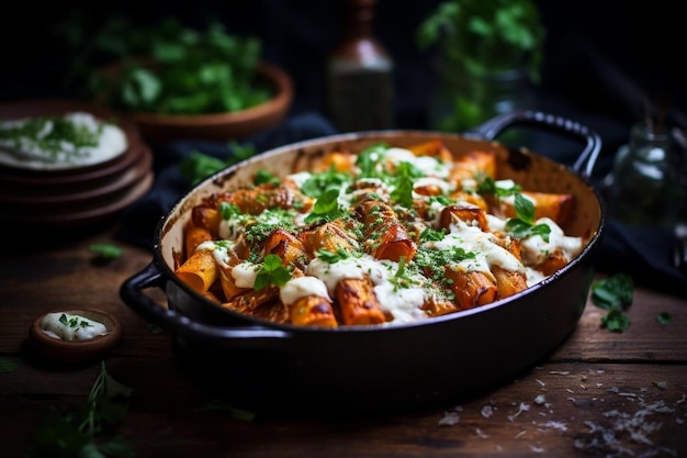 Foto rigatoni con queso al horno