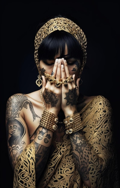Rihanna039s Cubierta de estilo intrincado del anillo de oro