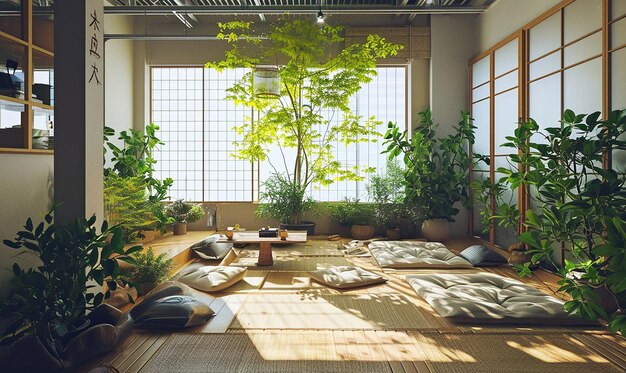 Los rincones de meditación Zen de la Serenidad de la Oficina